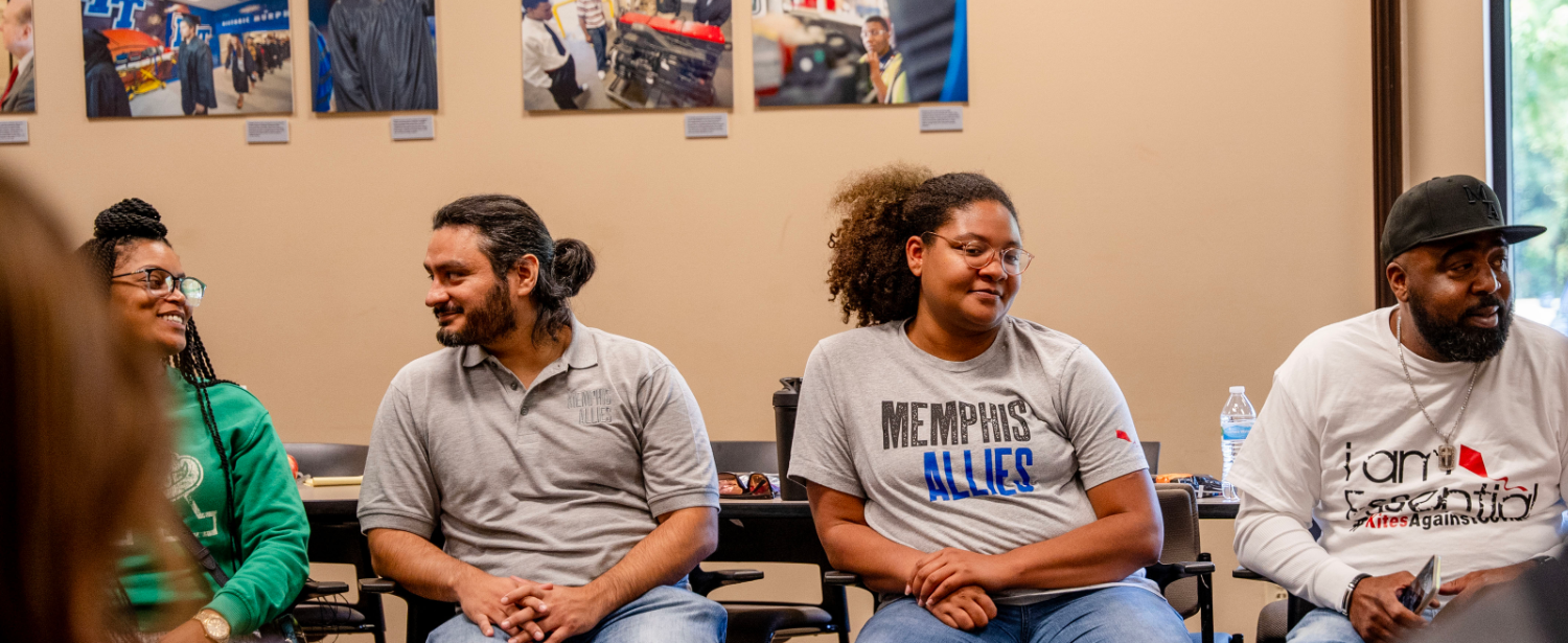 Memphis Allies staff during a group training with Chicago CRED