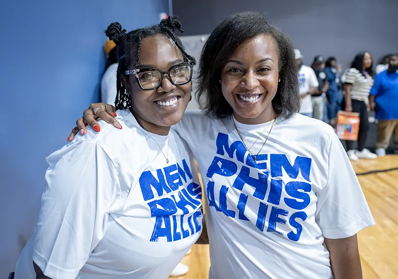 Memphis allies staff posing for a photo at annual retreat