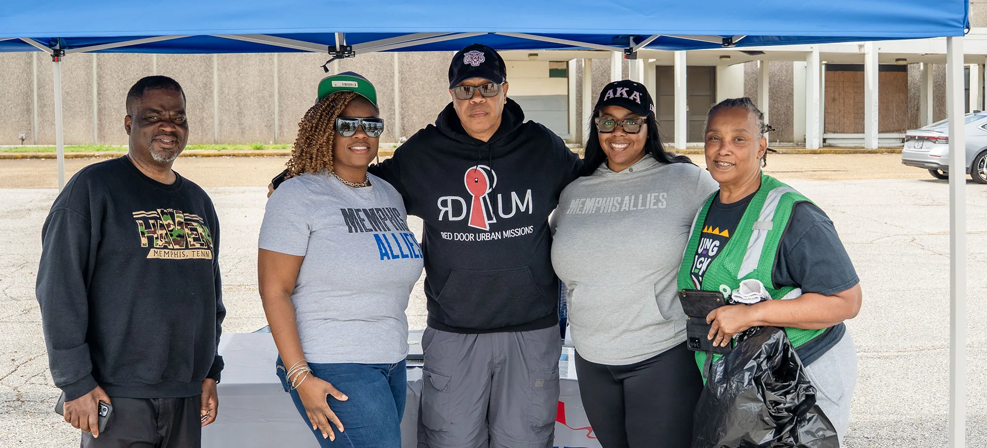 Memphis Allies, partners and community participate in a community clean up in Whitehaven